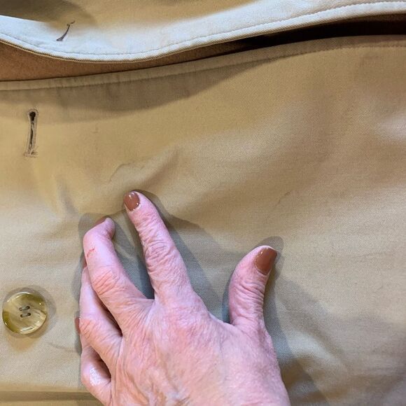 Burberry 80s Nova Check Wool/Camel Hair Liner Double Breasted Trenchcoat Men 44R - Picture 8 of 12